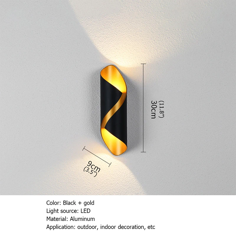 

8M Outdoor Wall Light Fixture LED Waterproof Wall Lamp Modern Patio Creative Decorative For Garden Porch Balcony Courtyard