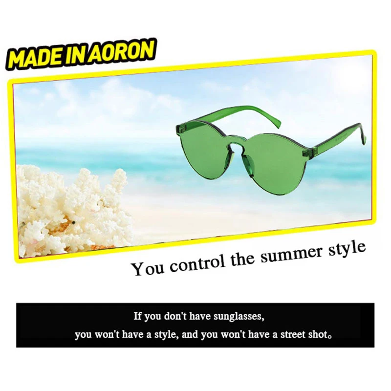 Солнцезащитные очки без оправы Ретро стиль кошачий глаз солнцезащитные в