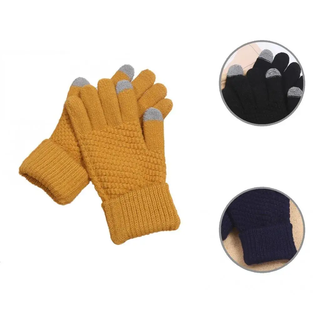 

1 Pair Useful Elastic Wrist Unisex Solid Mittens Snow Gloves Universal Comfortable to Wear