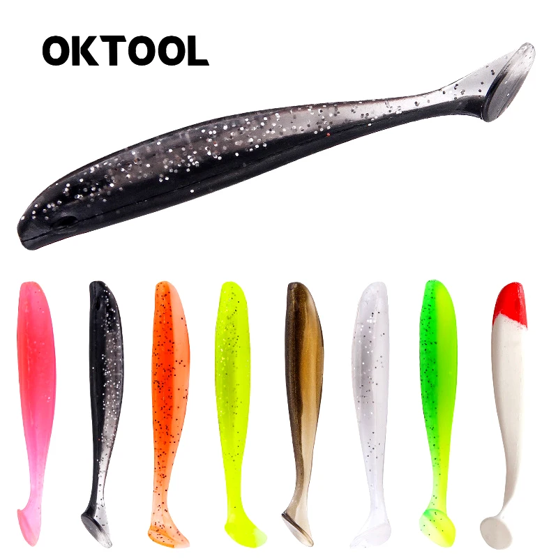 

OKTOOL 10pcs Fishing Lures Soft Lure Easy Shiner Shad 1.2g/1.8g/2.3g Leurre Souple Swimbait Kit Isca Artificial Vibration Tail