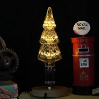 1pcs creative christmas tree copper wire light home party decorative e27 led light bulb multicolor warm white table lamp bulb