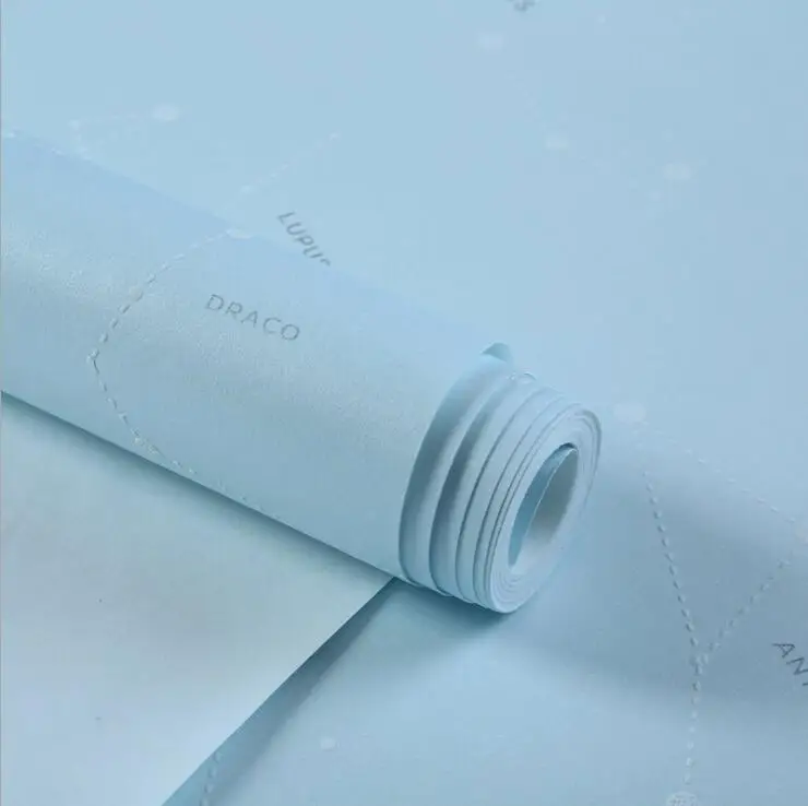 Color 5082 Beibehang Высококачественная темно-синяя детская мода мультфильм обои спальня гостиная стена магазин одежды теплый мальчик комната личность Созвездие звезды нетканые обои - Цвет: Color 5082