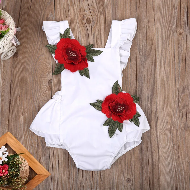 2021 Summer New Newborn Toddler Kids Baby Girls Sleeveless Jumpsuit Floral Romper Outfits Baby Girl Clothes Bodysuit Sunsuit
