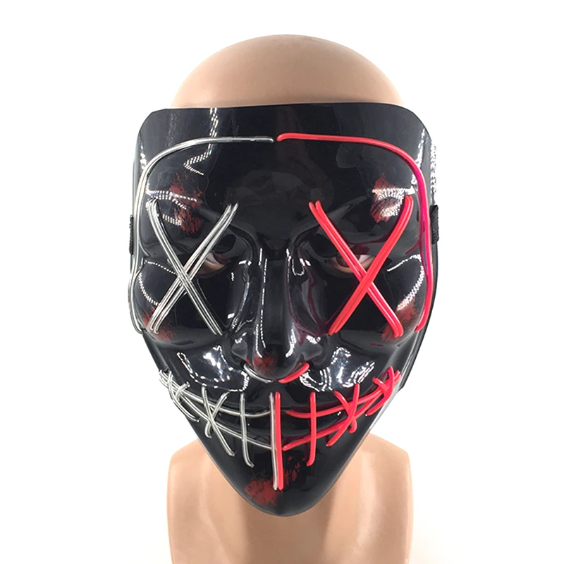 Страшная маска для Хэллоуина реквизит косплея вечеринки светодиодсветильник