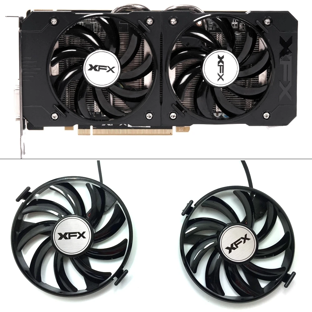 

New FDC10U12S9-C 12v 0.45AMP PC Cooling For XFX R9 380X R7 370 Radeon R9-380X R7 370 Grahics Card As Replacement GPU Cooling fan