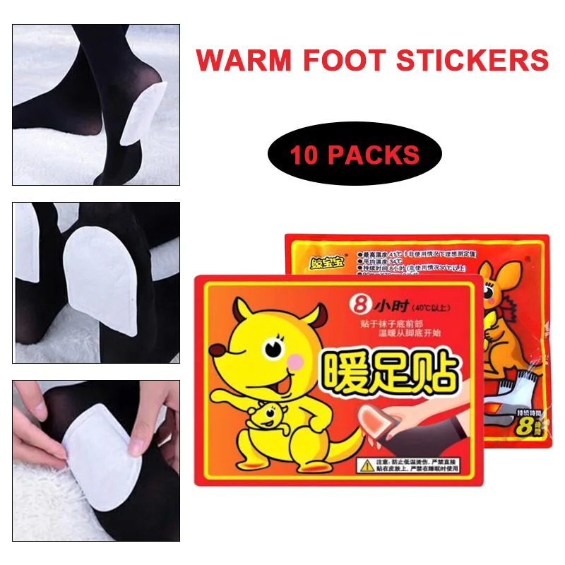 Warm Foot Pad 10pair/Pack Back Lasting Heat Patch Stick Outdoor Activities Body Pads Skin Surface Creative Hand |