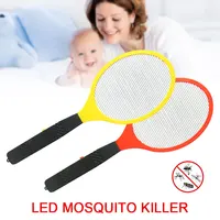 Домашнее устройство для уничтожения комаров, портативная электрическая ручная ракетка для уничтожения москитов со светодиодной подсветко...