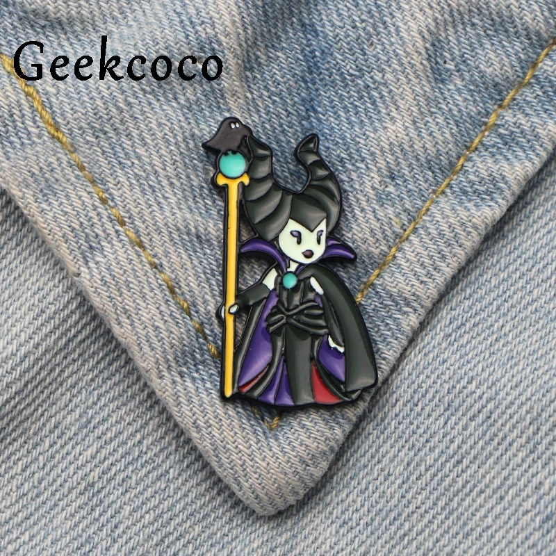 Maleficent броши для мужчин и женщин Прайд сплав цинка эмаль медаль на булавке мультфильм знак для рубашки рюкзак одежда для сумки, бейджи J0037
