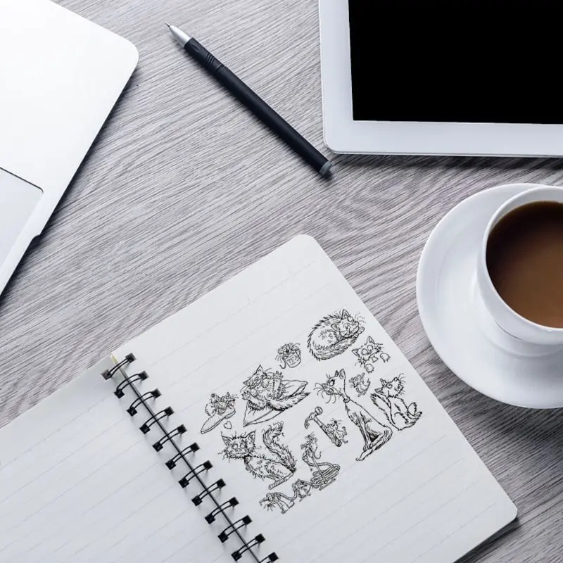 Симпатичная кошка мышь силиконовая прозрачная печать штамп сделай сам