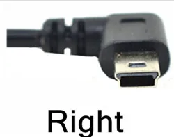 Мини-usb B Тип 5pin папа вверх вниз влево вправо под углом 90 градусов к USB 2,0 Мужской кабель для передачи данных 0,25 м 0,5 м 1,8 м 5 м - Цвет: Right