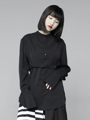 Маленькая весенне-осенняя Новая Домашняя рубашка в стиле Харадзюку с имитацией