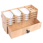 Лоток для инструментов для алмазной живописи, деревянный органайзер для дрели, съемный держатель для алмазной вышивки, аксессуаров для бисероплетения