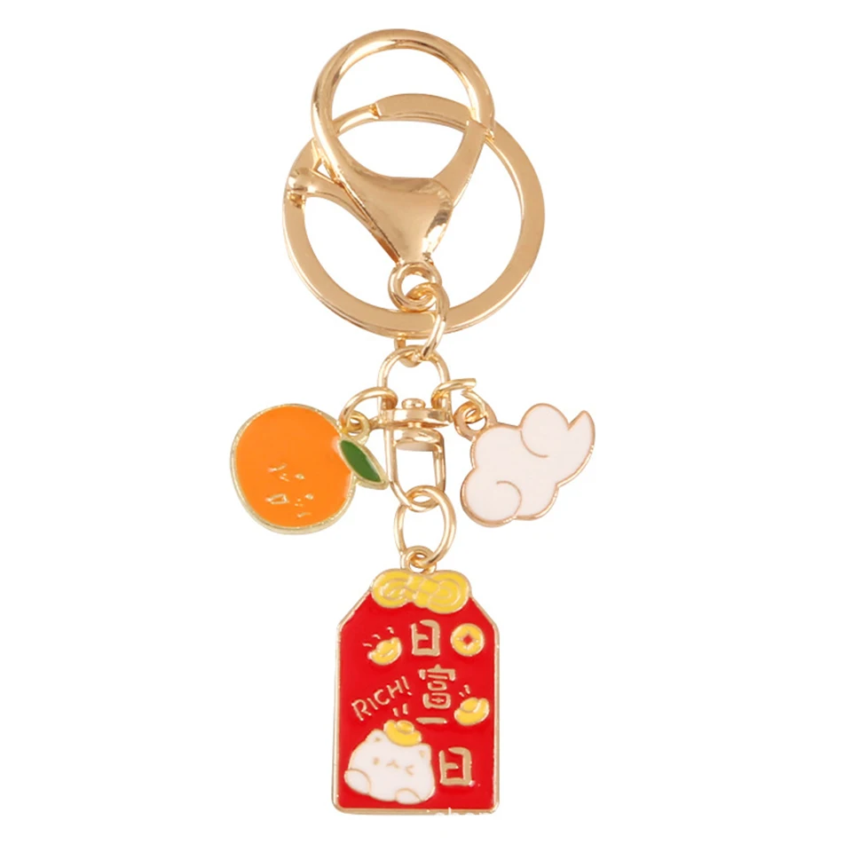 Брелок для ключей женский в виде фруктов и сумок | Украшения аксессуары