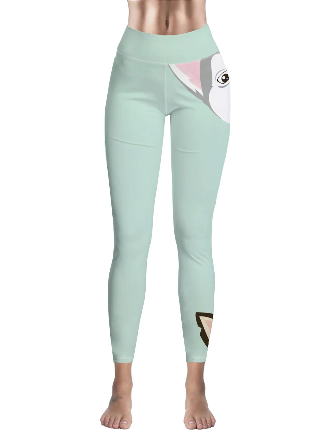 Повседневные женские леггинсы с изображением милых животных штаны для фитнеса