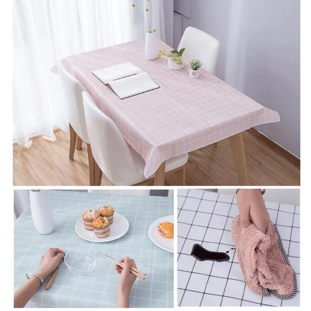 Одноразовая Пластиковая скатерть водонепроницаемая прямоугольная для стола