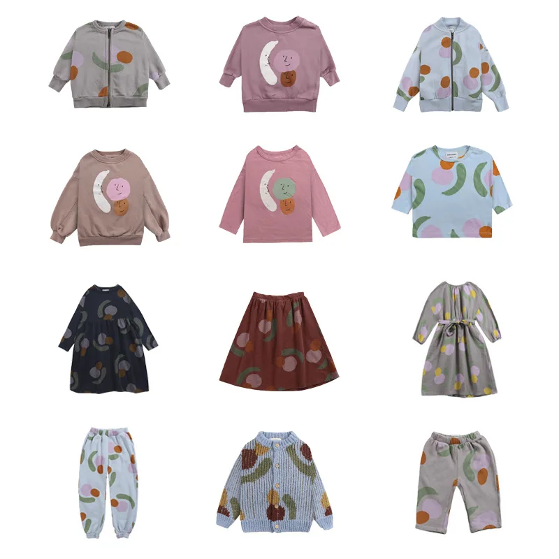 

Kids Boys Sweatshirts 2021 Autumn Winter Bc Brand Toddler Hoddies Pant Set Girl Dress Cartoon Child Outwear Matching Cloth Suit