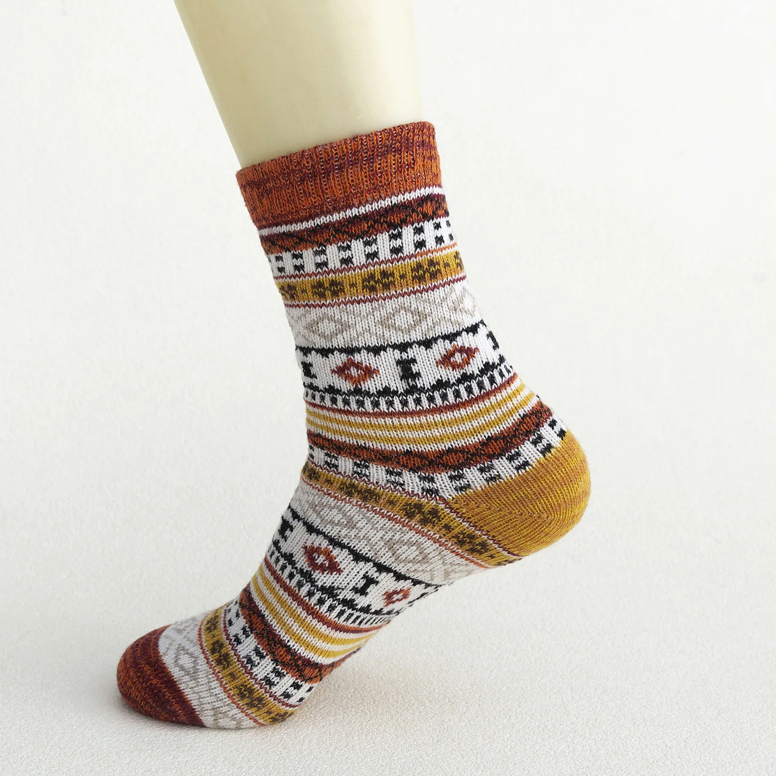 

5 Pack Womens Socks Vintage Winter Soft Warm Cold Knit Wool Socks New 2020 Autumn Winter Christmas Socks Funny New Year Santa
