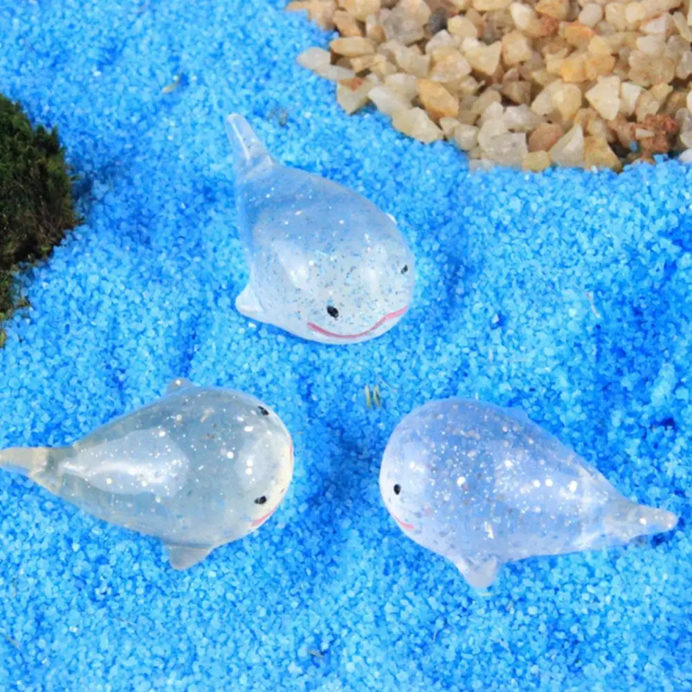 

Cute Whale Glitter DIY Miniature Sea Animal Resin Ornament Fish Tank Decoration
