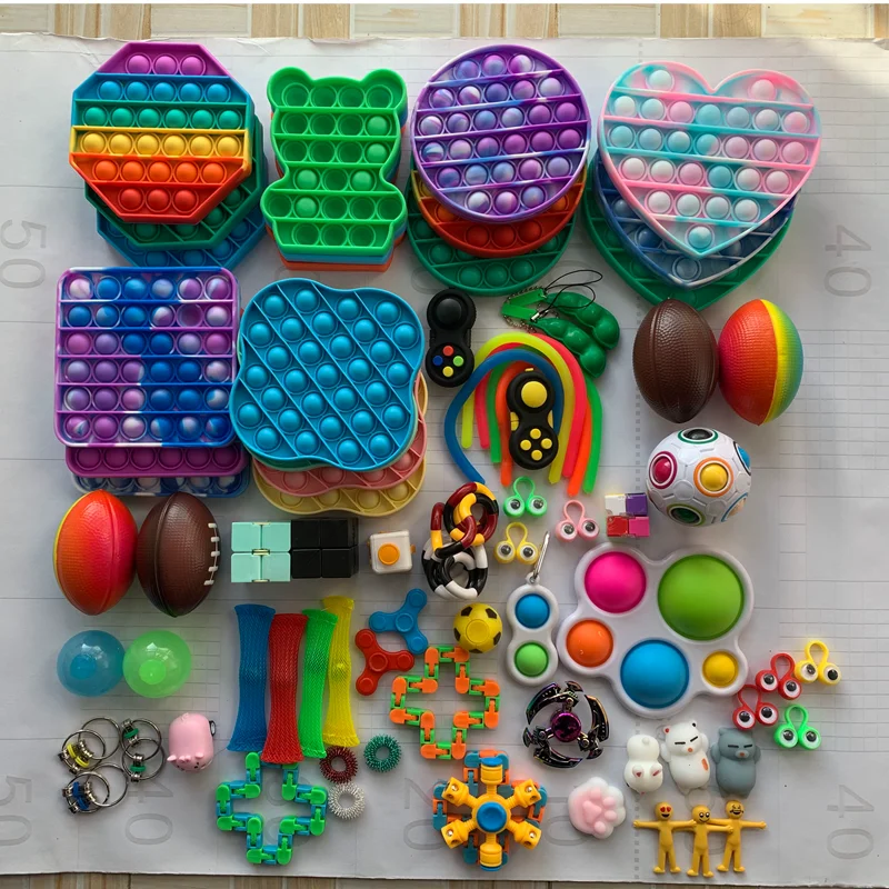 

Fidget Toys 16PCS Pack Sensory Toy Set Autism Anxiety Anti Stress Bubble Antistress Relief for Kids Adults