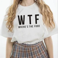 funny wtf wheres the food letter print t shirt women short sleeve o neck tshirt summer women tee shirt tops tx5029