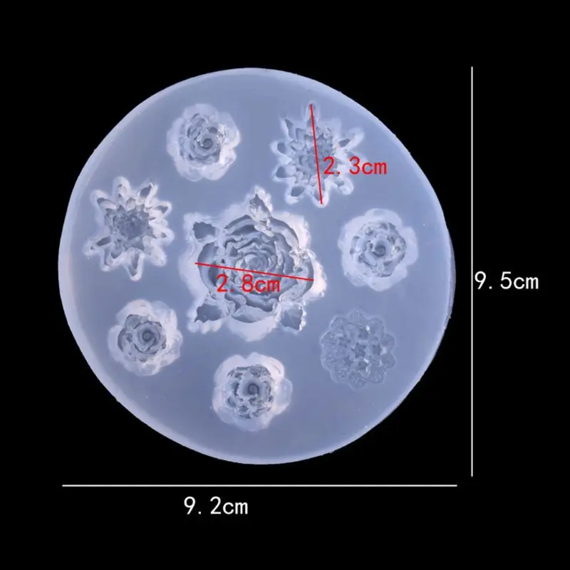 

Handmade Rose Flowers Silicone Resin Mold Jewelry Making Baking Craft Tools