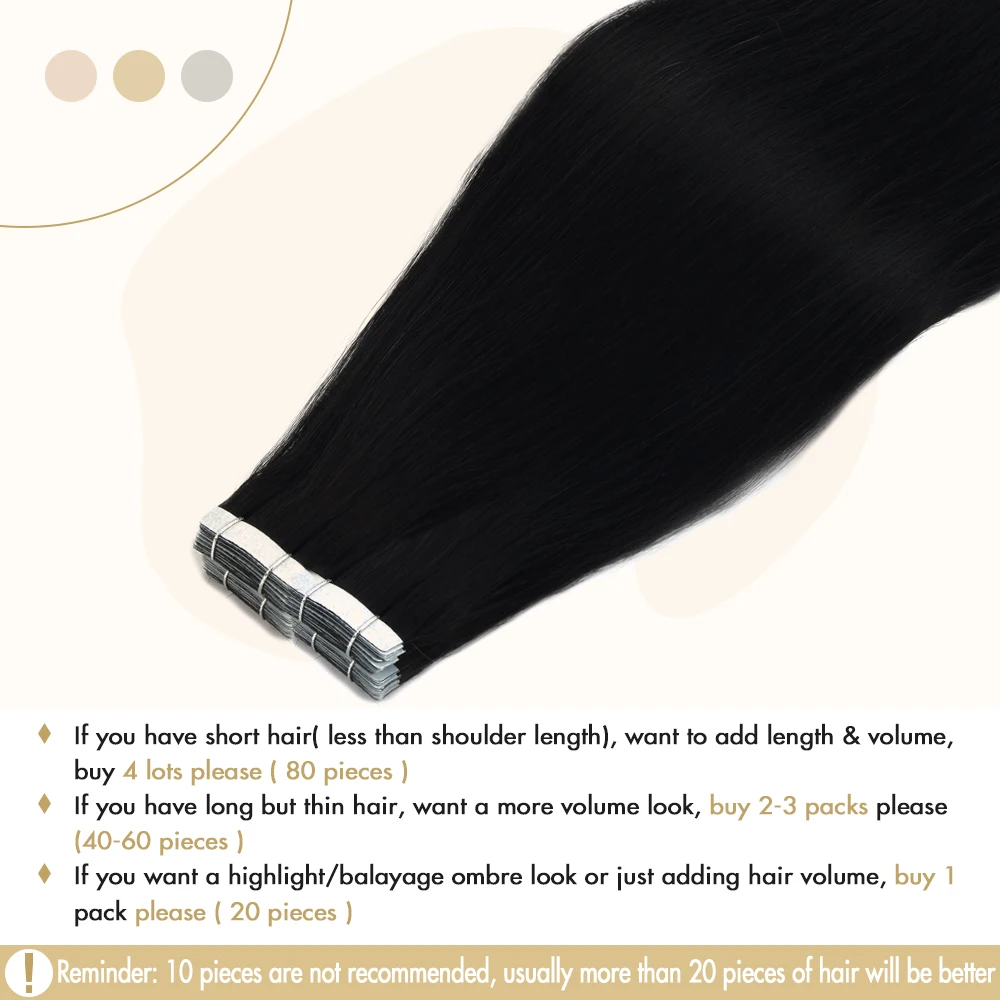 ZURIA невидимая Реми лента для наращивания натуральные настоящие прямые