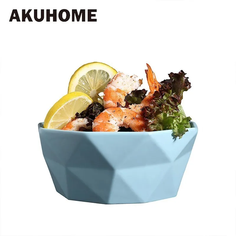 Керамическая Салатница посуда Алмазный край супница простой и креативный