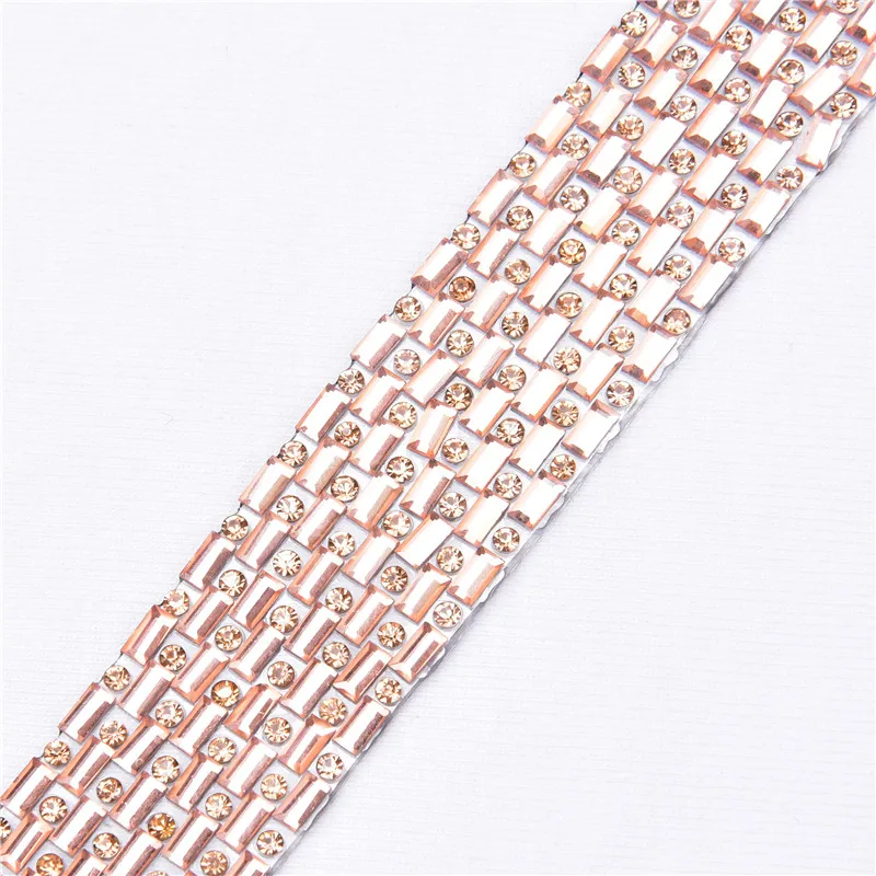 2 ярда прямоугольные черные стеклянные стразы горячей фиксации цепочка отделка