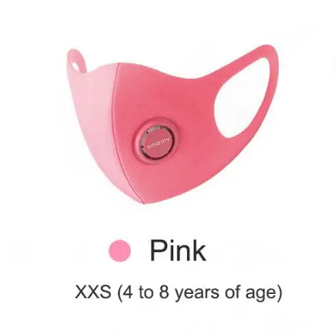 1 pcs Pink XXS 4-8 Xiaomi SmartMi Kid Mask детская легкая дышащая Дымчатая маска мощная фильтрация РМ2, 5 Блокировка аллергенов для друзей, 1 шт - Цвет: 1 pcs Pink XXS 4-8