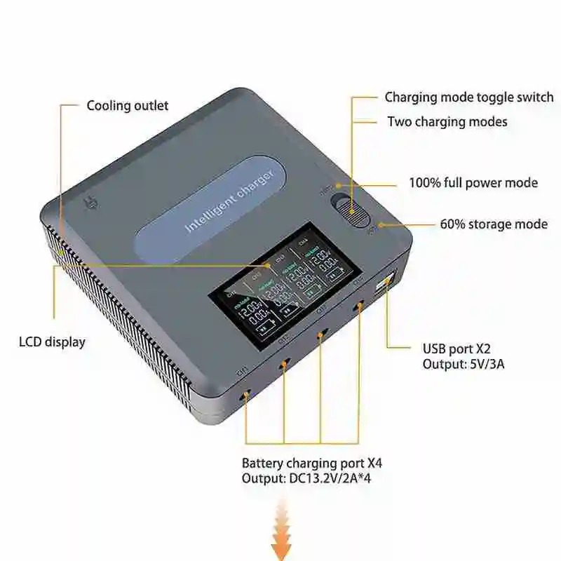 Drone Charging Hub Kit For DJI Mavic Mini/Mini 2 Two-Way Digital Charging Power Converter Quickly Accessories Display Butle J8V1