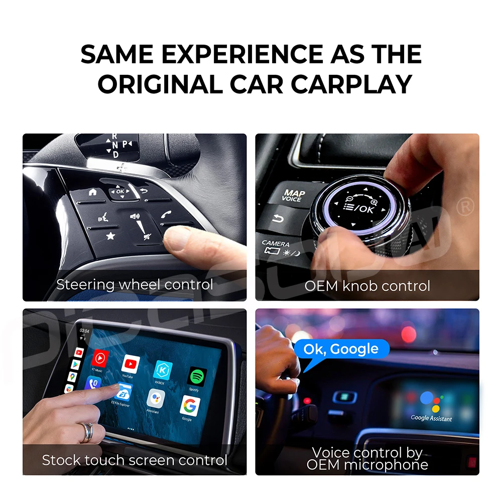 $154.00 Carplay Ai Box Mini Android AI Box Apple Carplay Wireless Android Auto For Volvo Ford NISSAN AUDI Benz VW Kia Car multimedia box