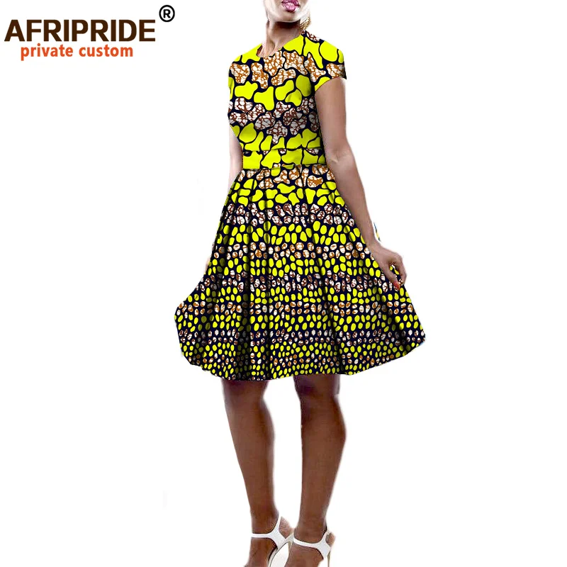 Африканские платья для женщин AFRIPRIDE индивидуальное Плиссированное Повседневное