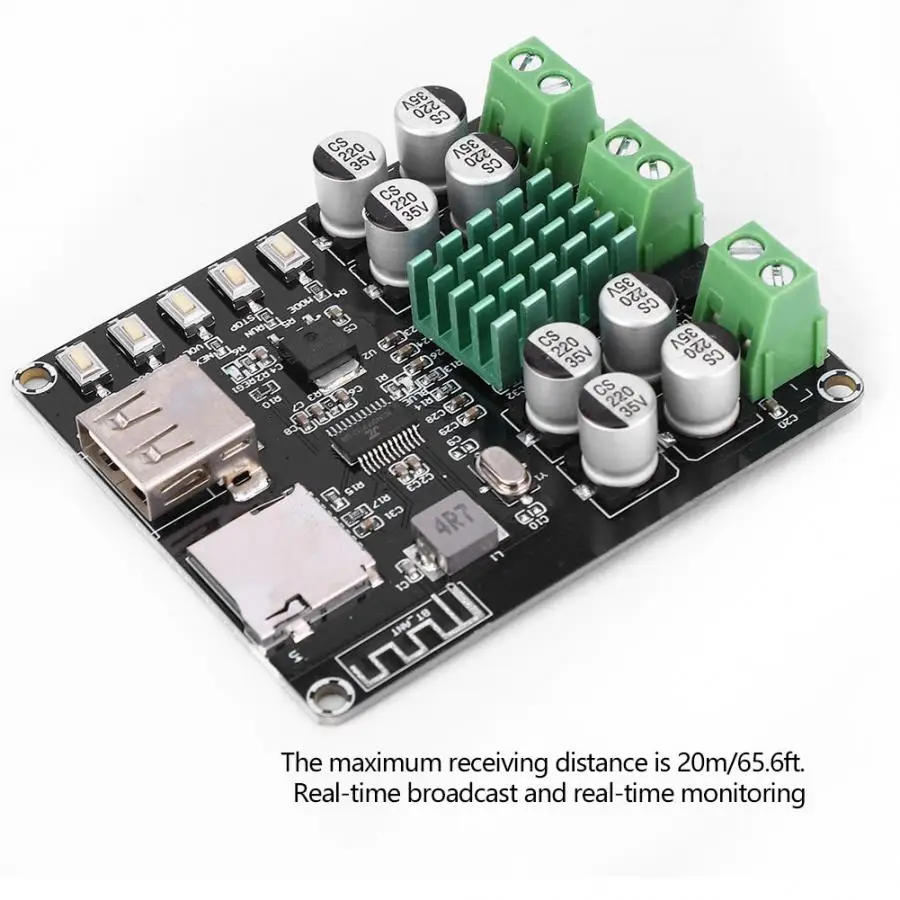 VHM-302 TPA3116D2 2x50 Вт двухканальный цифровой стерео усилитель звука bluetooth мощности. |