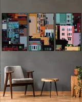 travel art wall print san francisco california canvas paintings cafe art colourful wall art for staircase art for bedroom
