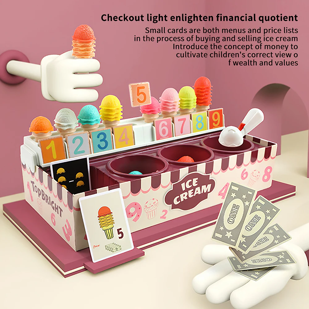 

Ice Cream Machine Toys For Children Imitating Role Play Game Girls Toys Educational Toy