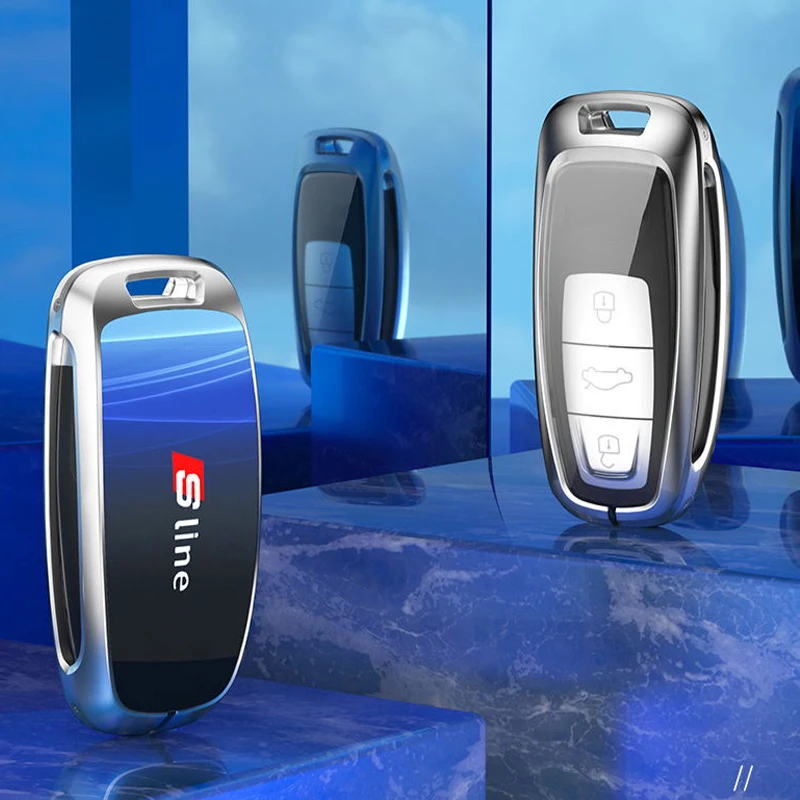 

3D Gradient Glass Key Case Suitable for Audi A8L A6L A5 Q7 Q8 Q5L A4L A7