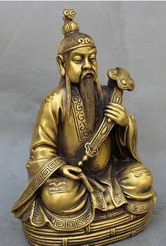 Бесплатная доставка &ltкитайская Бронзовая статуя Руи Лао Джун Божий Алхимия