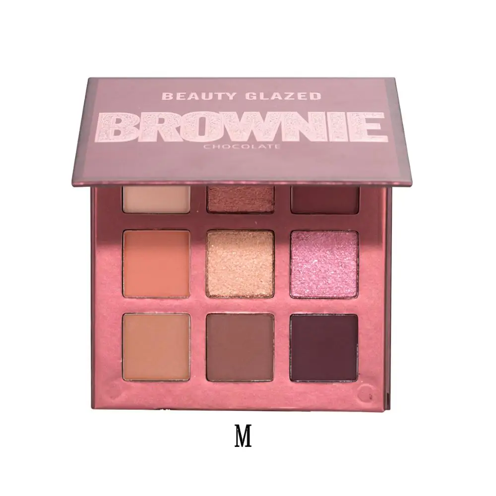 Beauty Glazed 9 цветов Палитра теней для век мерцающие водонепроницаемые металлические