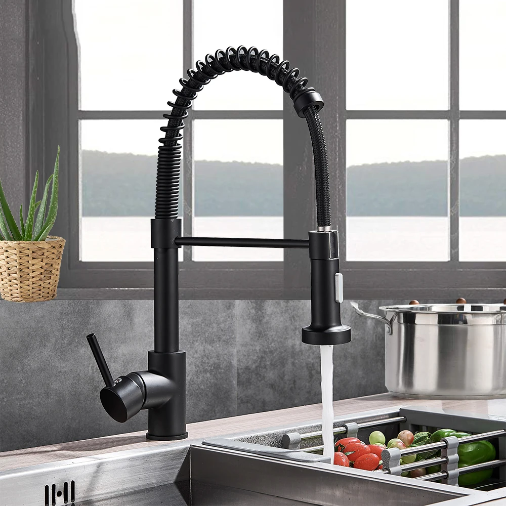 

Stainless Steel Kitchen Faucet 360 Degree Rotating Pull-out Faucet Kitchen Hot and Cold Water Faucet
