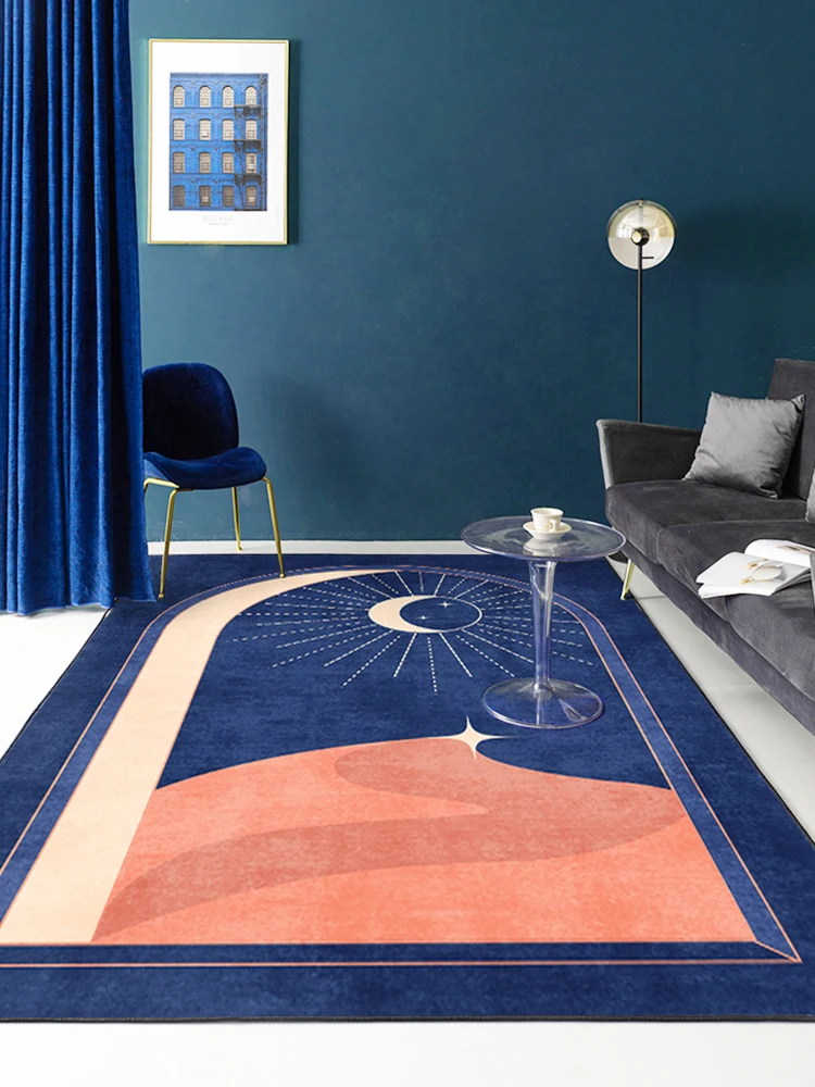 

Starry Carpet Living Room Blue Modern Abstract Sofa Striped Full-Bed Room Art Design Three-Dimensional Bedroom Bedside