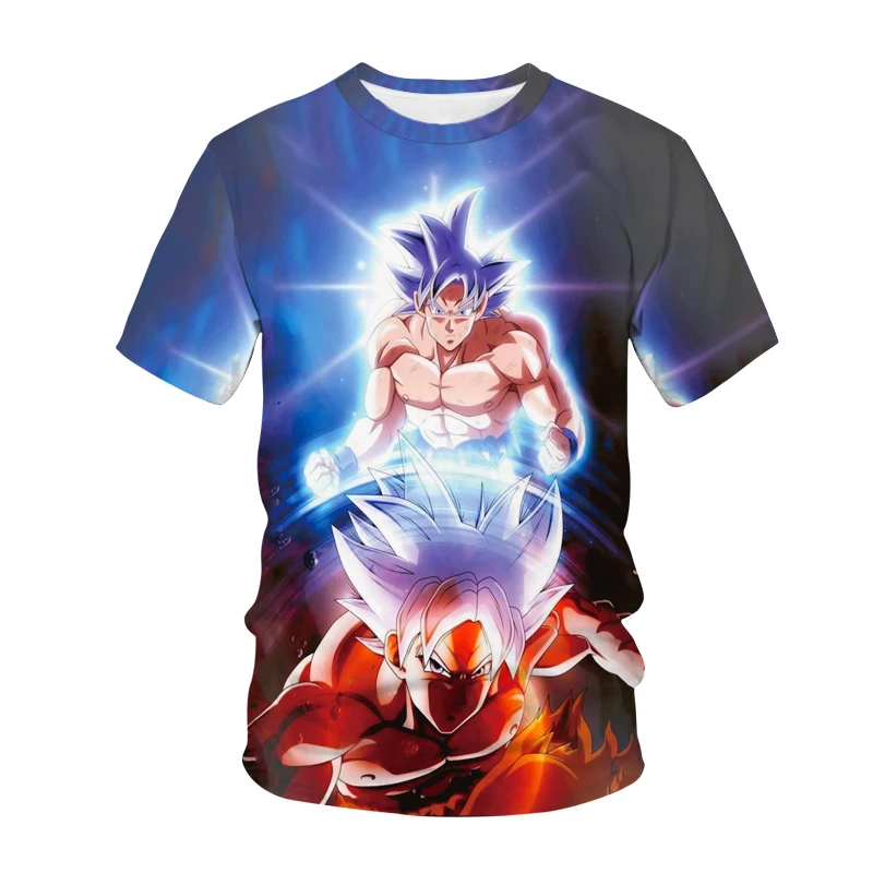 

Summer dragones balles theme Baby top fashion cartoon harajuku Girls clothing T-shirt Kids animation 3D T-shirt boys clothing