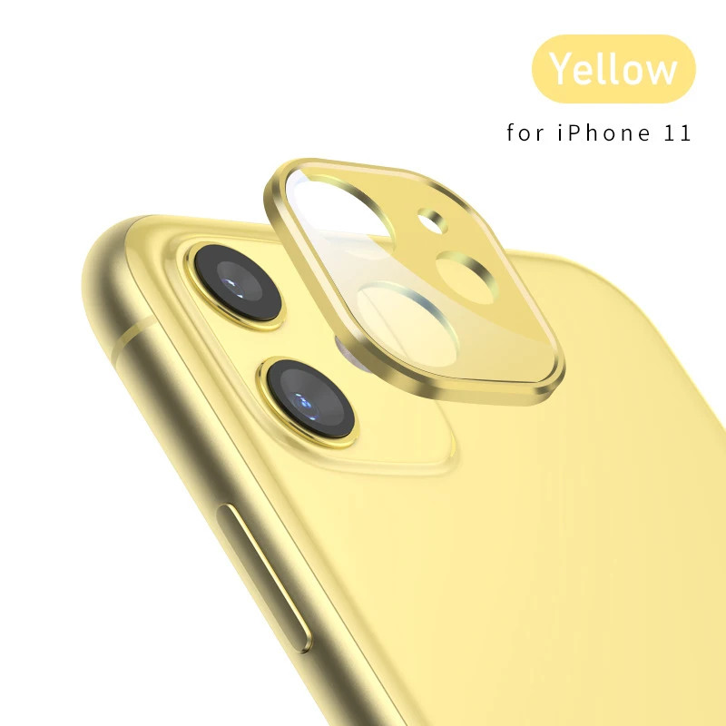 2 в 1 Защитное стекло для камеры iPhone 11 Pro Max металлическое защитное кольцо защитный