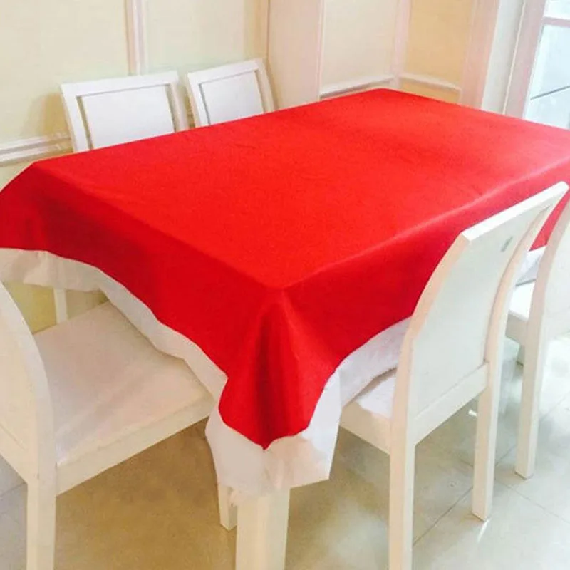 1pc Table Cover НОВАЯ РОЖДЕСТВЕНСКАЯ скатерть для стола Рождественский стул Чехлы для праздничной вечеринки домашний Декор рождественские украшения - Цвет: 1pc Table Cover