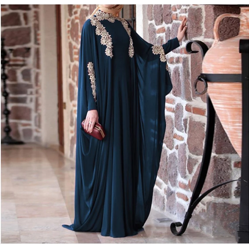 

Abayas for Women Muslim Abaya Dubai Clothing Ramadan Worship Rich Lace 3XL Plus Size Islam Indian Middle East Evening Dress Long