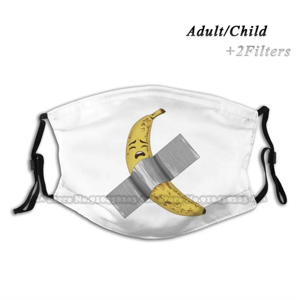 Арт банан печать многоразовая маска для полости рта моющийся фильтр против пыли