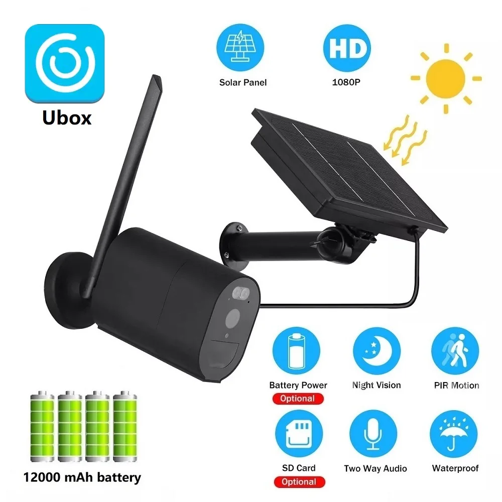 

IP-камера наружная беспроводная с солнечной батареей, Wi-Fi, 1080P