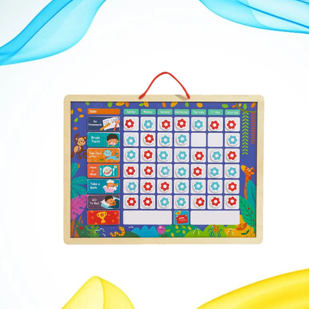 

Hanging Kids Educational Magnetic Responsibility Chart Playboard Baby Behavior Record Board (Standard Edition)