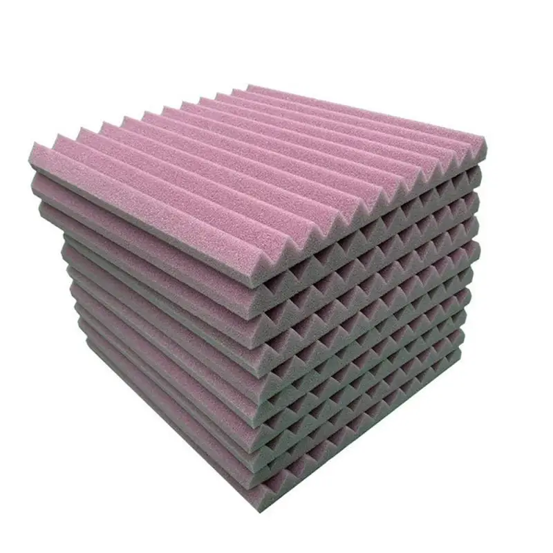 Newest 30*30*2.5cm Studio Acoustic Soundproof Foam Sound Absorption Treatment Panel Tile Wedge Protective Sponge 10PCS | Дом и сад