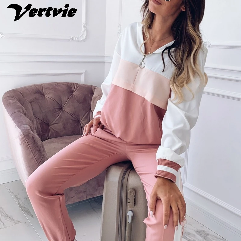 Женские наборы для бега толстовки Лоскутная спортивная одежда женские комплекты