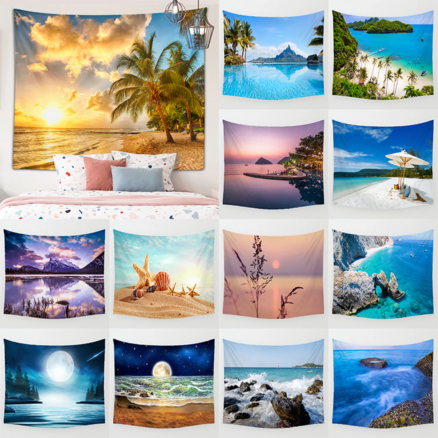 

Landscape Art Tapestry Wall Artist's Life Bed Cover Beach Towel